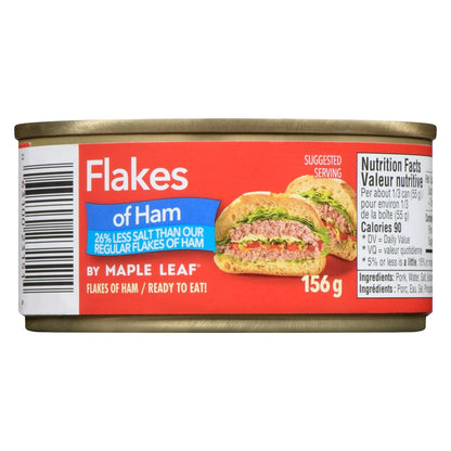 Maple Leaf Flakes of Ham Less Salt, 156 g