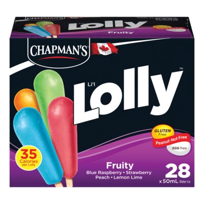 Chapman's Fruity Ice Pop Variety Pack, 28 × 50 mL