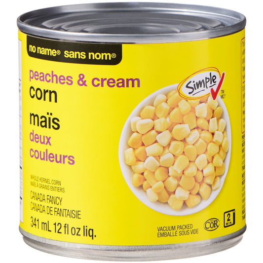 No Name Peaches and Cream Corn, 341 mL