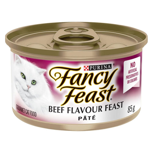 Fancy Feast Pate Beef Wet Cat Food, 85 g
