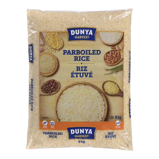 Dunya Harvest Extra Long Grain Parboiled Rice, 8 kg