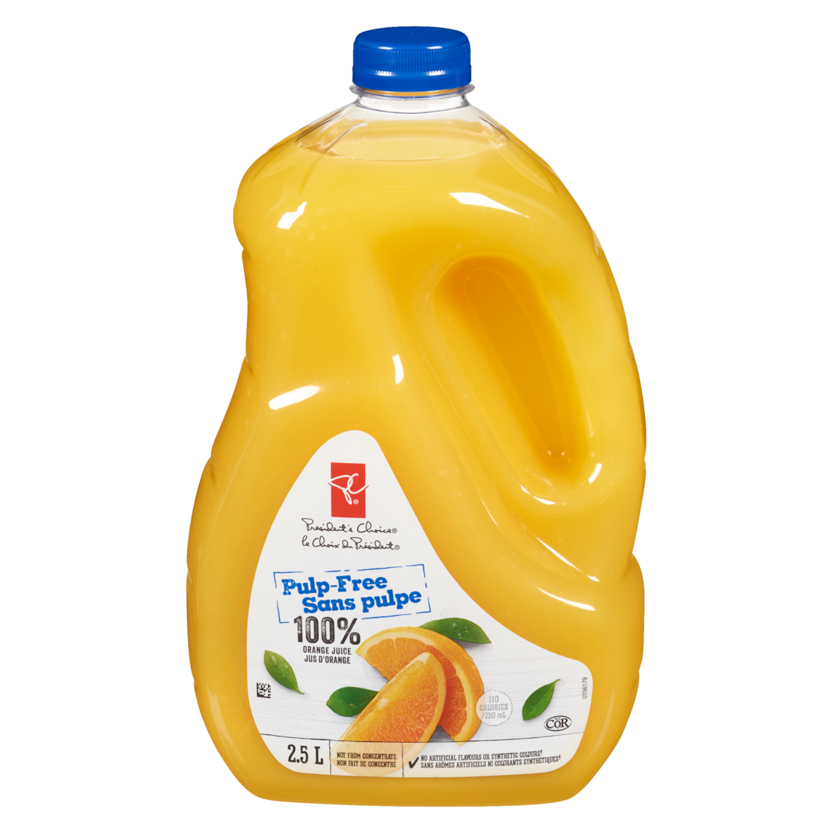 President's Choice Pulp Free Orange Juice, 2.5 L