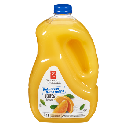 President's Choice Pulp Free Orange Juice, 2.5 L