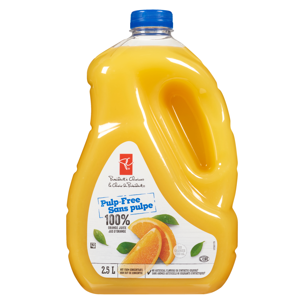 President's Choice Pulp Free Orange Juice, 2.5 L
