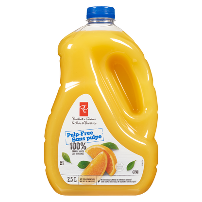 President's Choice Pulp Free Orange Juice, 2.5 L