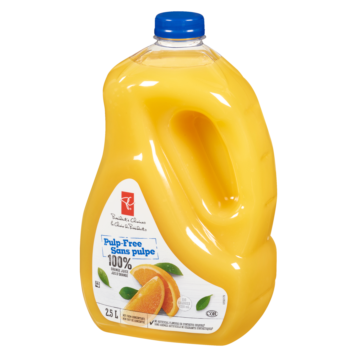 President's Choice Pulp Free Orange Juice, 2.5 L