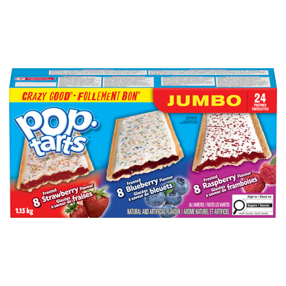 Kellogg's Pop-Tarts Jumbo Pastries, 24 Toaster Pastries, 1152 g