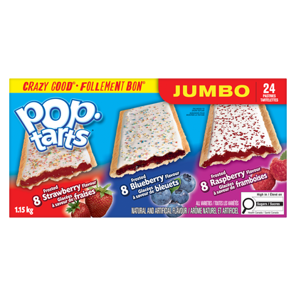 Kellogg's Pop-Tarts Jumbo Pastries, 24 Toaster Pastries, 1152 g