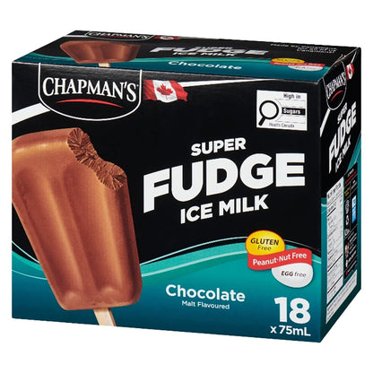 Chapman's Super Fudge Ice Milk Bars, 18 × 75 mL
