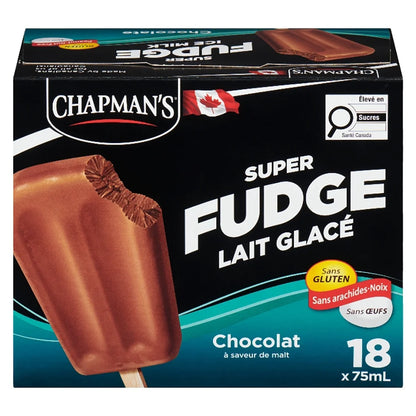 Chapman's Super Fudge Ice Milk Bars, 18 × 75 mL
