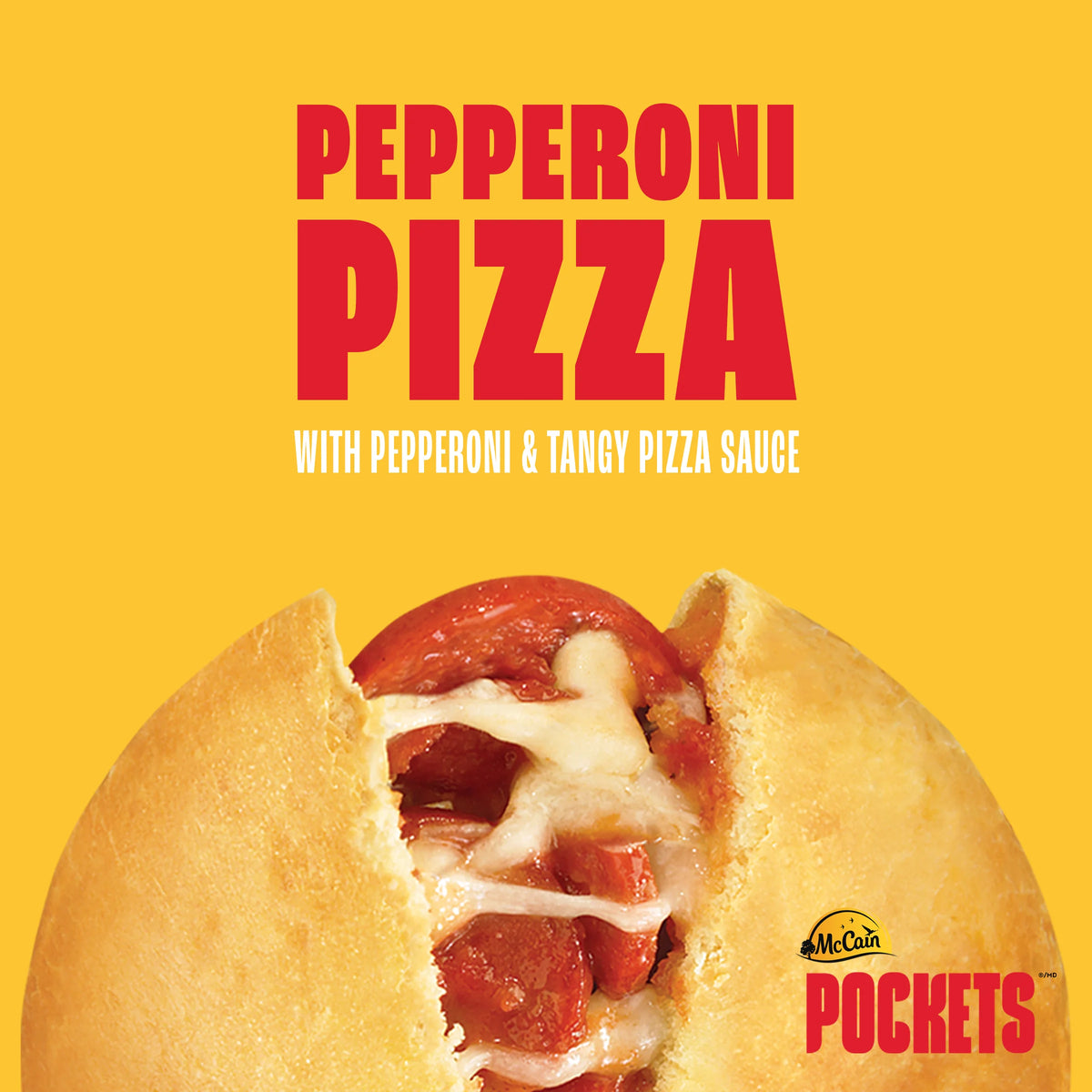 McCain Pizza Pockets Pepperoni Frozen Pizza Snacks, 3 × 100 g