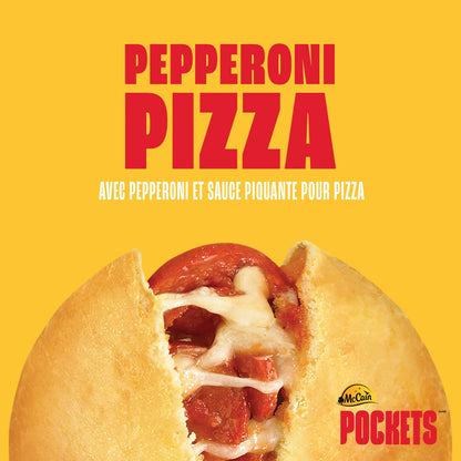 McCain Pizza Pockets Pepperoni Frozen Pizza Snacks, 3 × 100 g