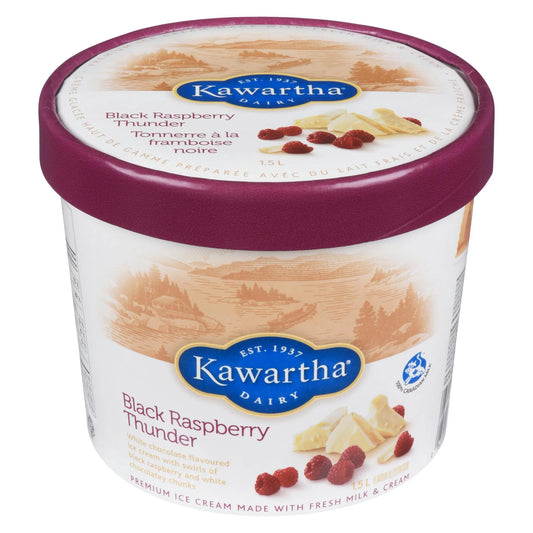 Kawartha Black Raspberry Thunder Ice Cream, 1.5 L