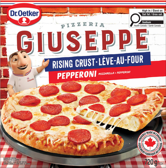 Dr. Oetker Giuseppe Pizzeria Rising Crust Pepperoni Pizza, 720 g