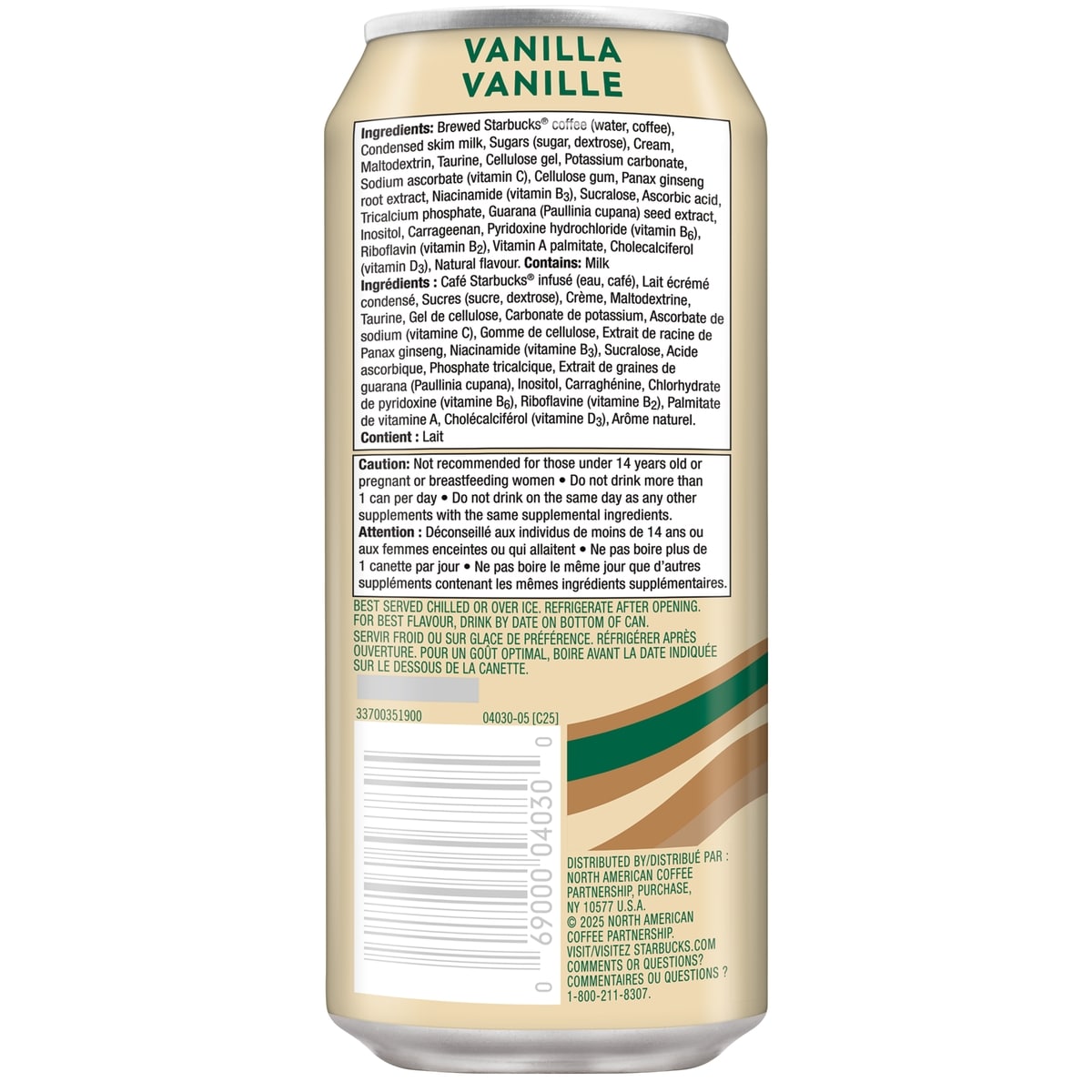 Starbucks Doubleshot Vanilla Coffee + Energy Beverage, 444 mL