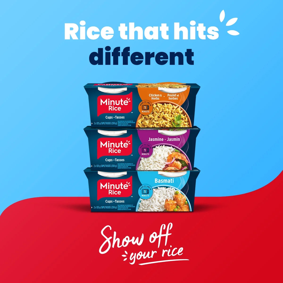 Minute Rice Basmati Cups, 250 g
