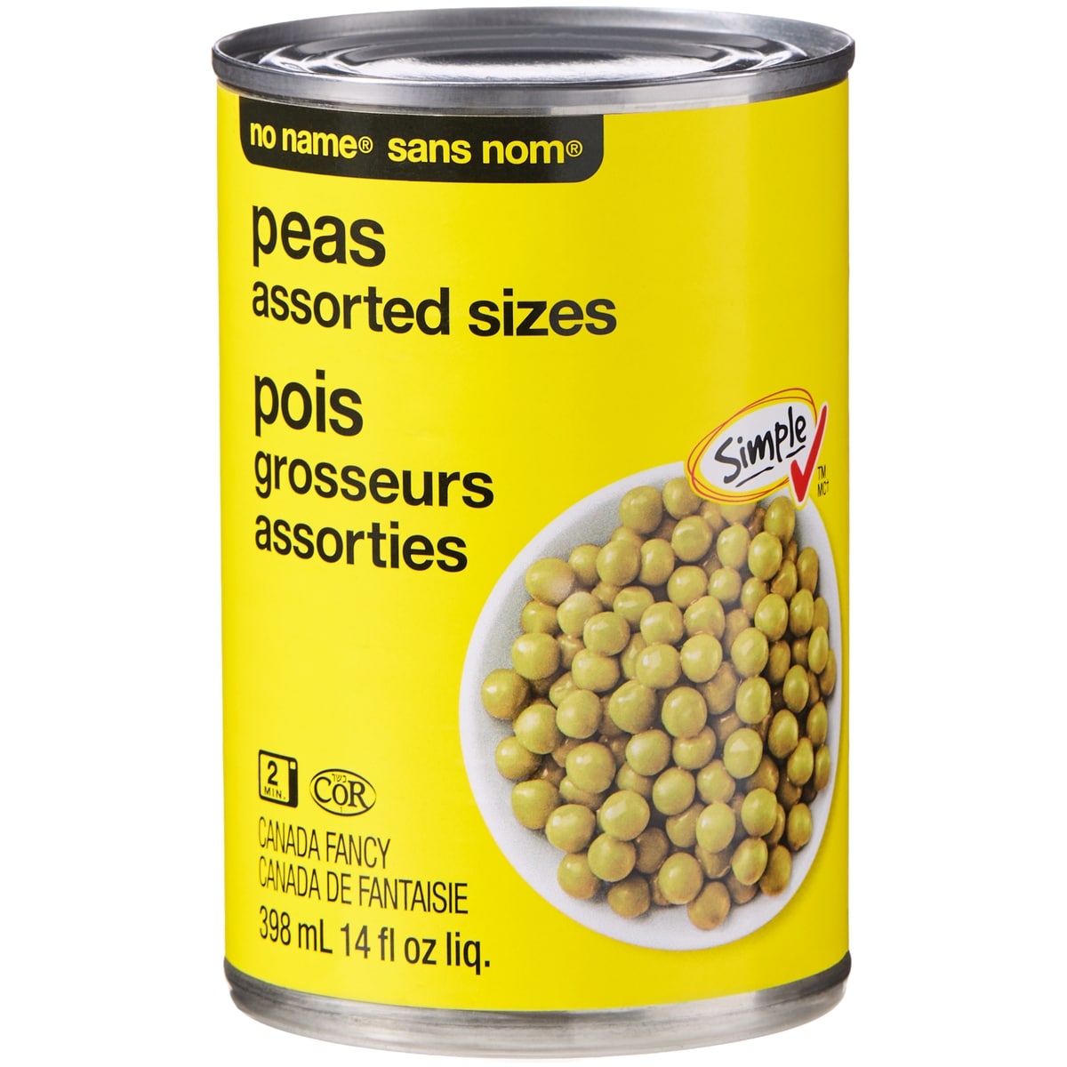 No Name Assorted Peas, 398 mL