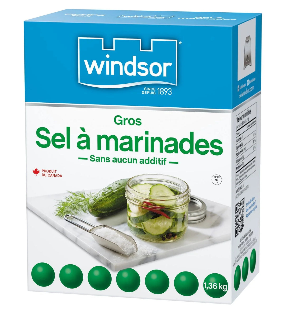 Windsor Coarse Pickling & Canning Salt, 1.36 kg
