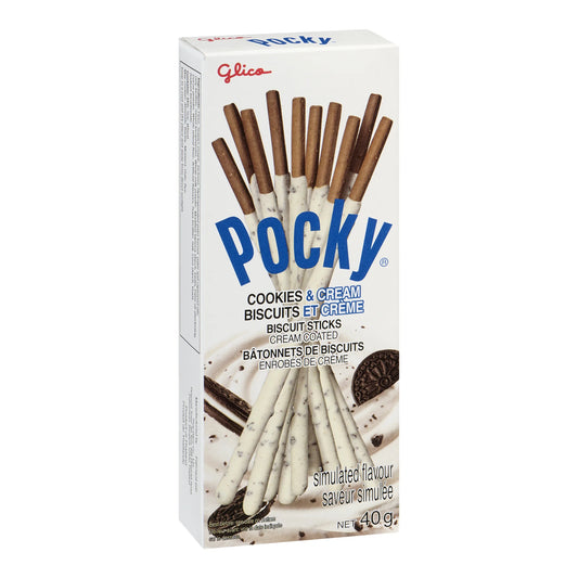 Pocky Cookies & Cream Biscuit Sticks, 10 × 40 g