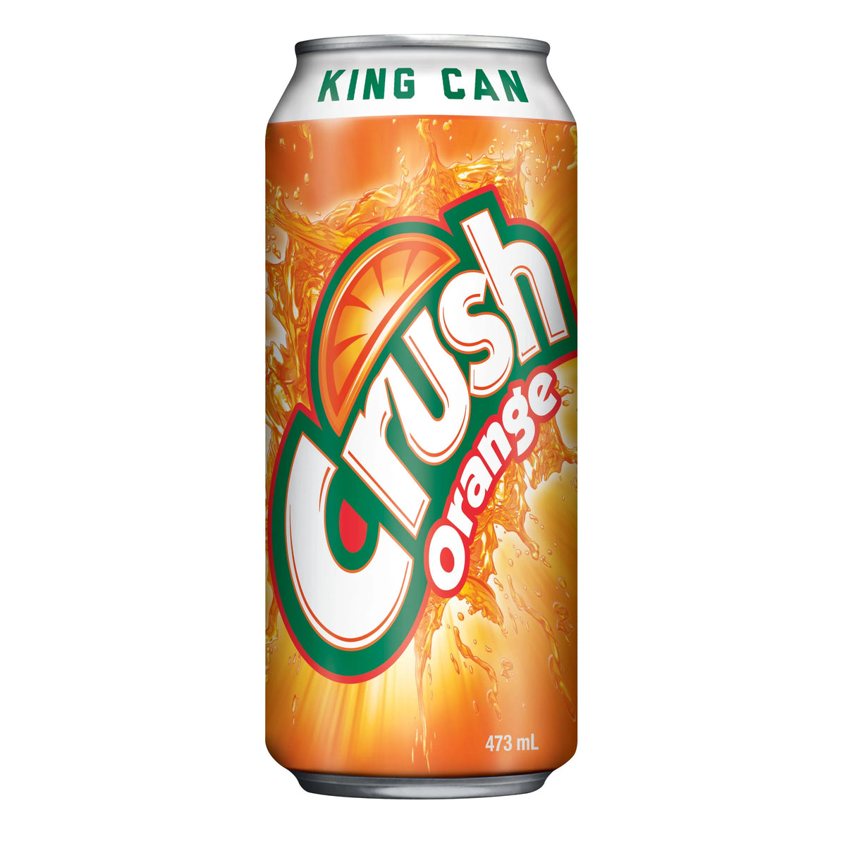 Crush Orange Soft Drink Can, 473 mL