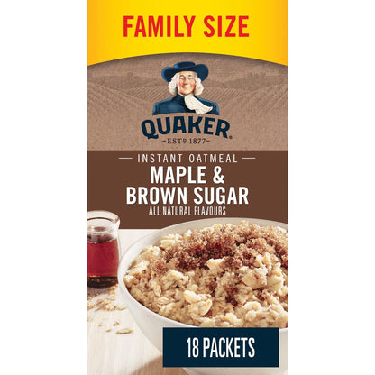 Quaker Maple & Brown Sugar Flavour Instant Oatmeal, 774 g