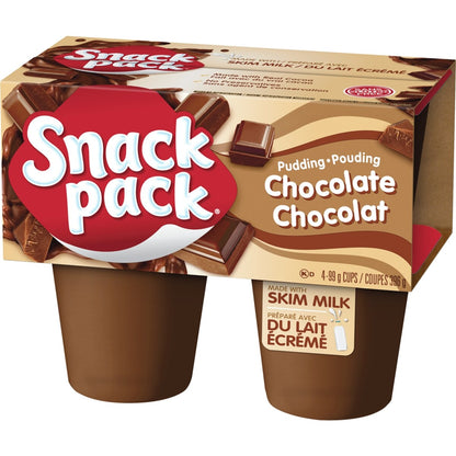Snack Pack Chocolate Pudding, 4 × 99 g