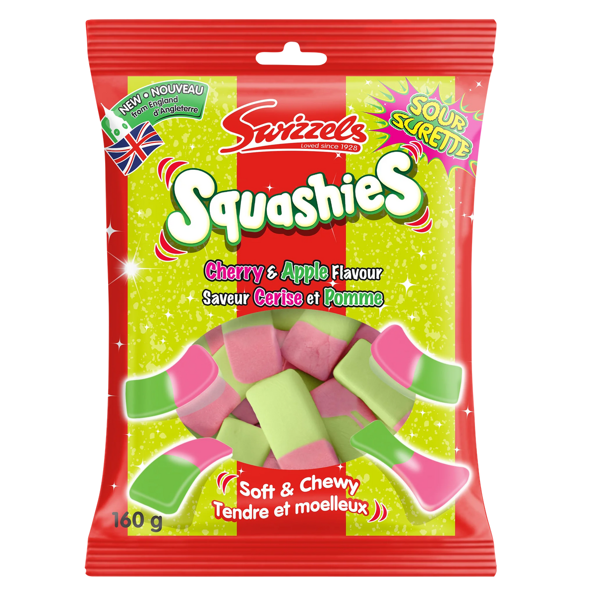 Squashies Cherry & Apple, 10 × 160 g