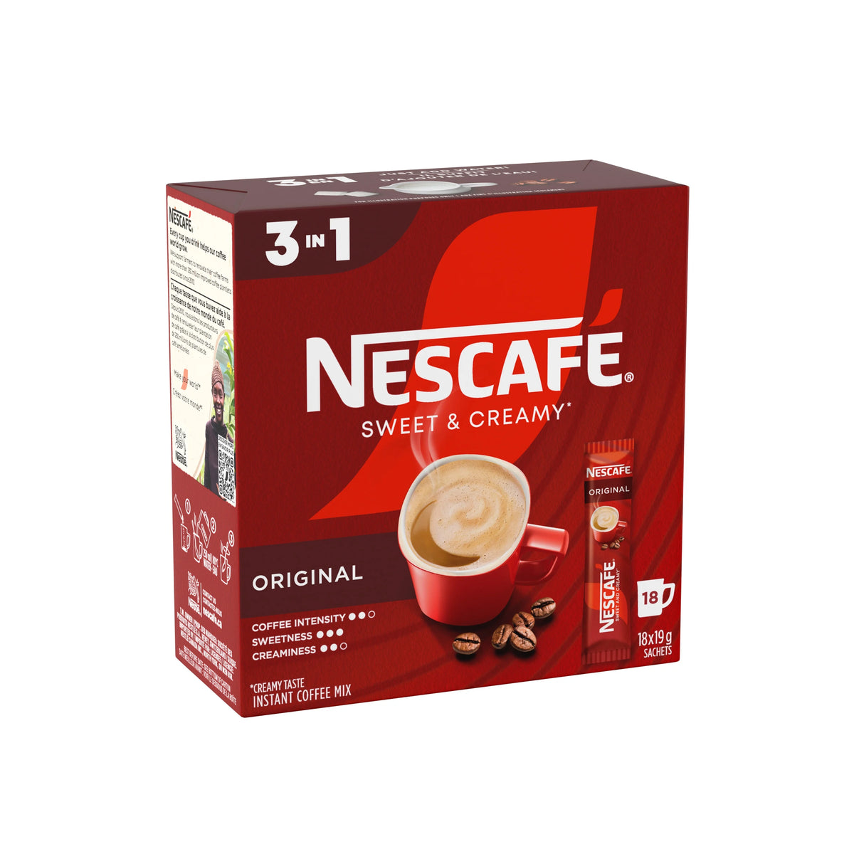 NESCAFÉ Sweet & Creamy Instant Coffee Mix Sachets, 341 g