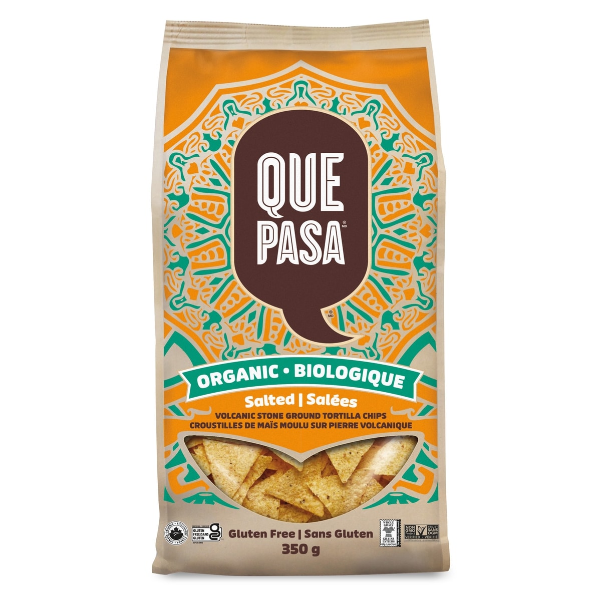 Que Pasa Organic Salted Tortilla Chips, 350 g