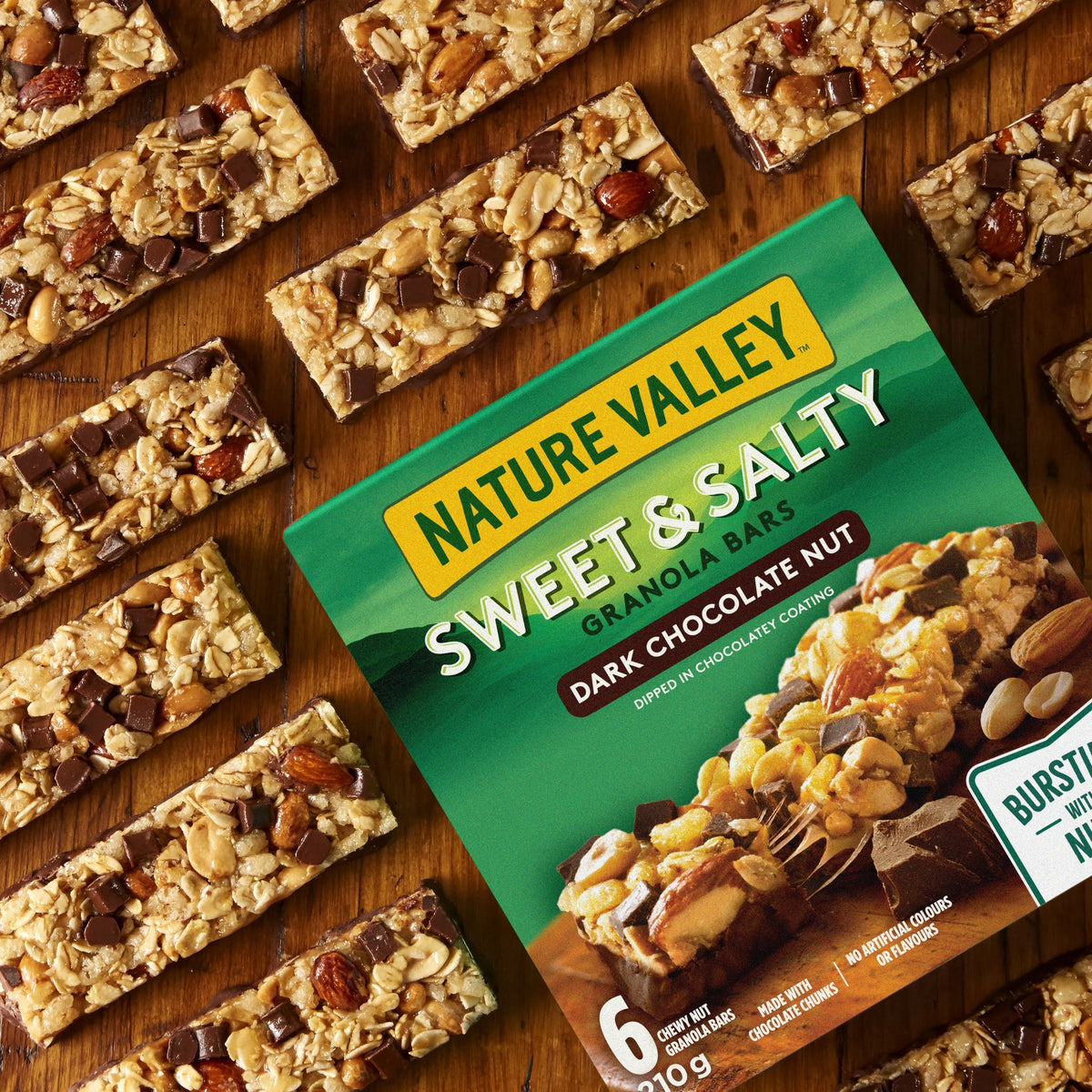 Nature Valley Sweet & Salty Nut Granola Bars, Dark Chocolate, 6 Bars, 210 g