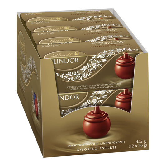 Lindt Lindor Assorted, 12 × 36 g