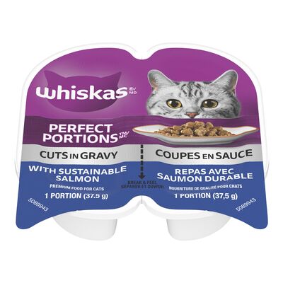 Whiskas Perfect Portions Salmon Wet Cat Food in Gravy, 75 g