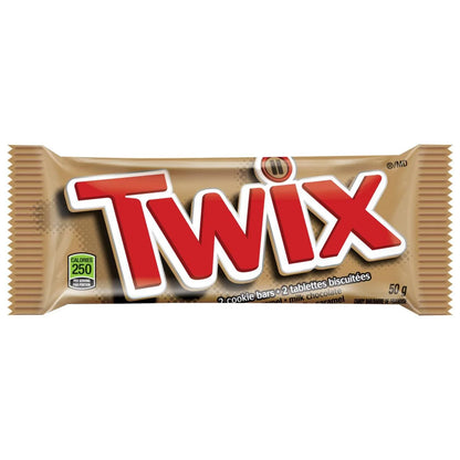 TWIX Caramel Cookie Chocolate Candy Bar, 50 g
