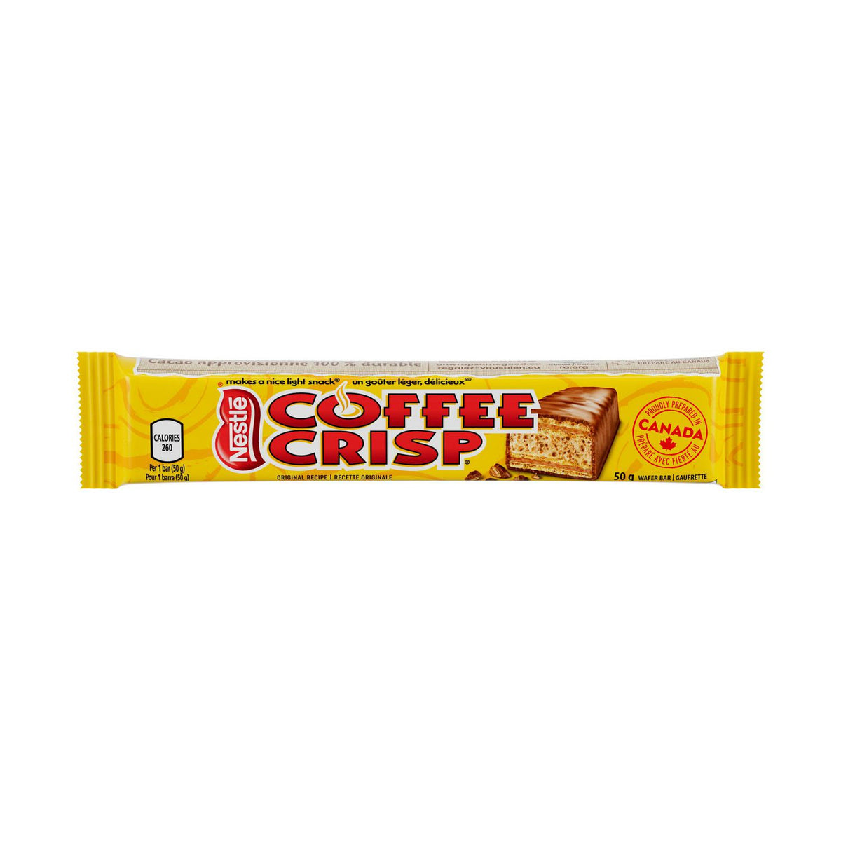 Nestlé Coffee Crisp Chocolatey Wafer Bar, 50 g