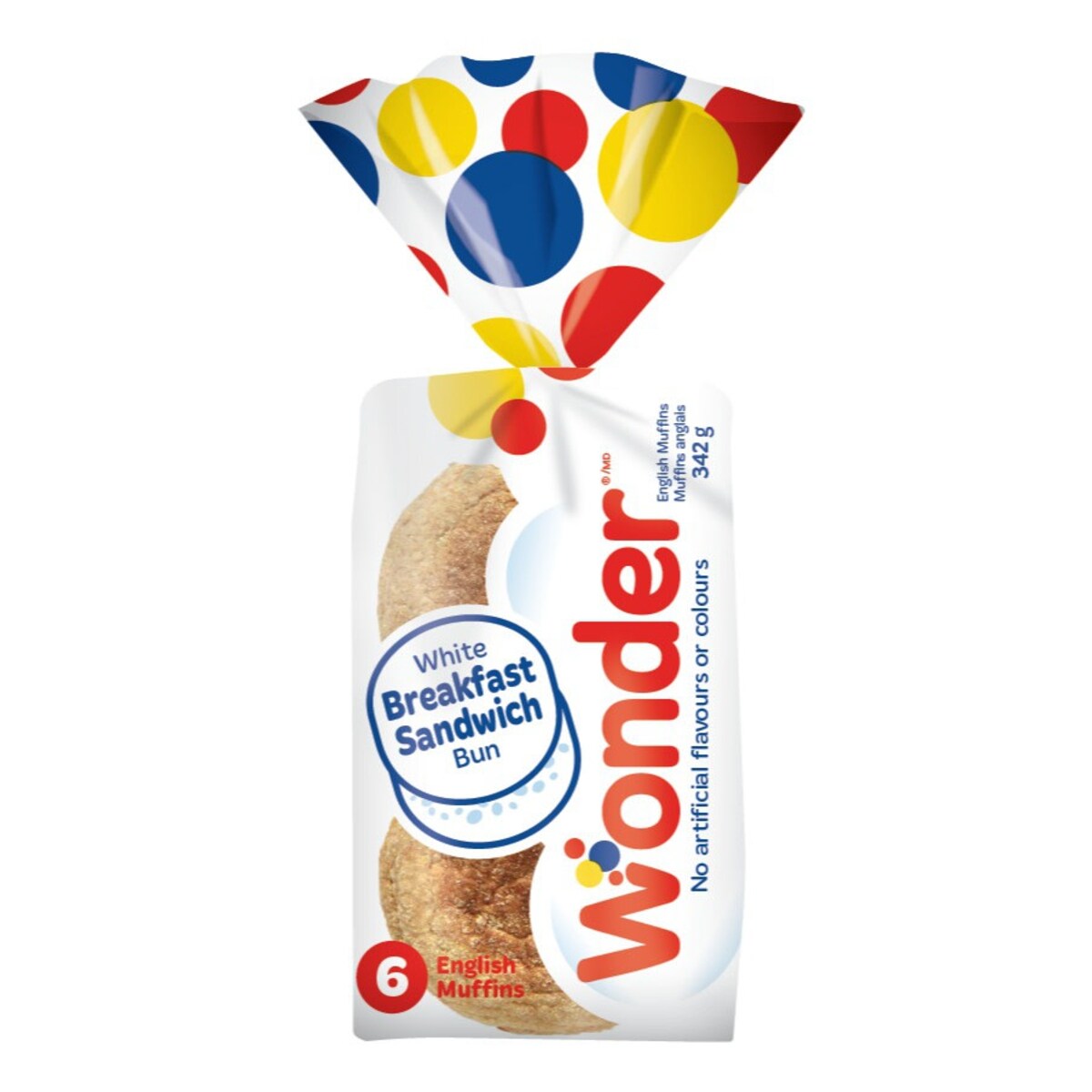 Wonder White English Muffins, 6 Pack, 342 g