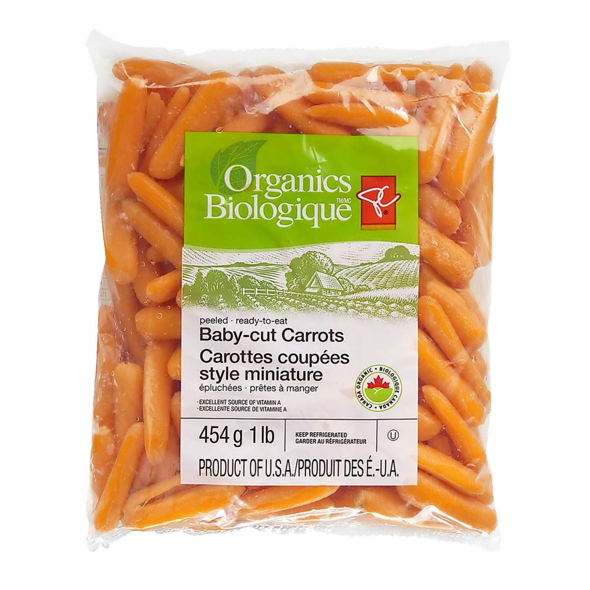 PC Organics Organic Mini Carrots, 454 g