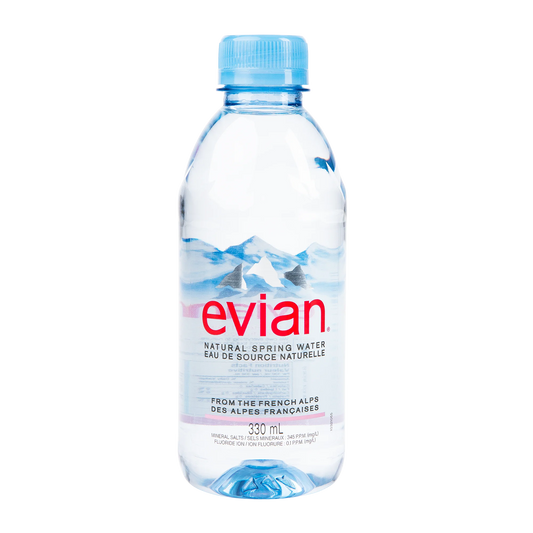 Evian Natural Spring Water, 24 × 330 mL
