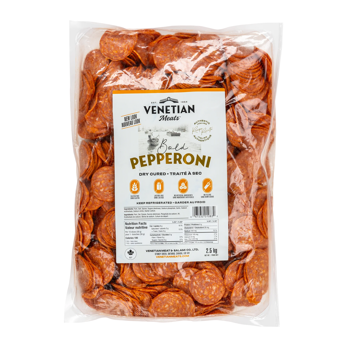 Venetian Meats Bold 2-Inch Pepperoni, 2.5 kg