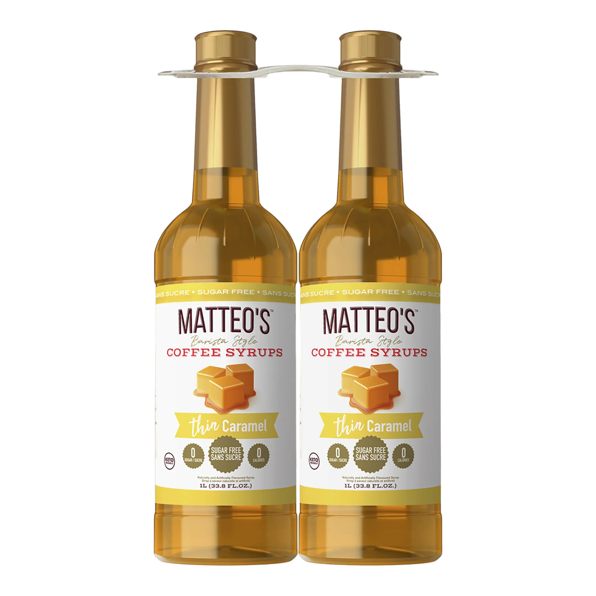 Matteo's Caramel Flavoured Coffee Syrup, 2 × 1 L