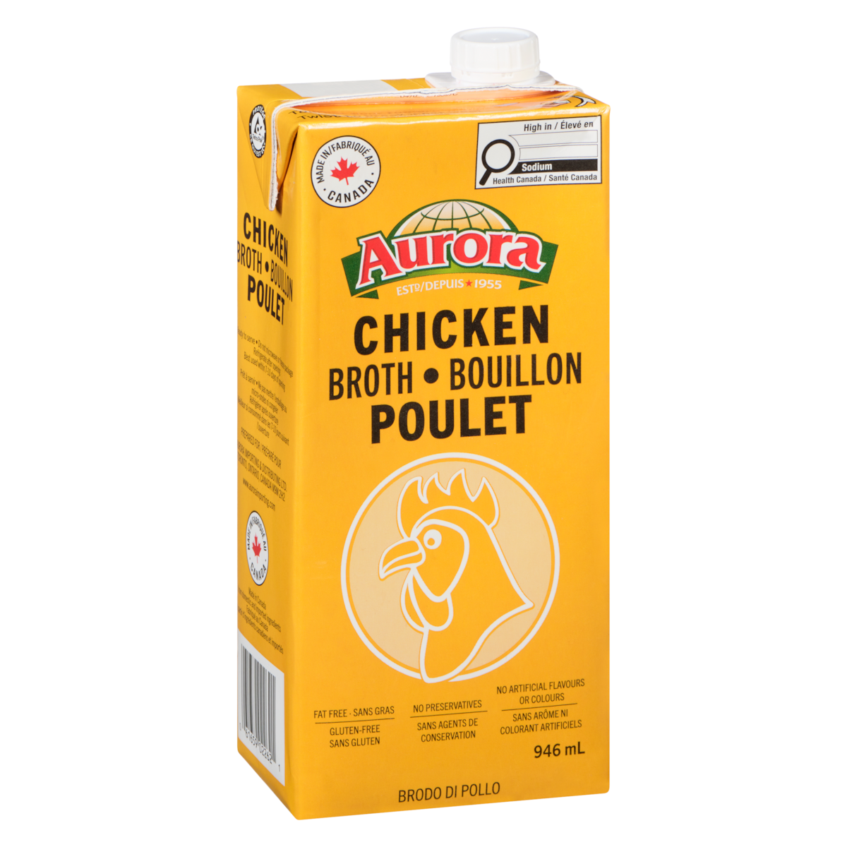 Aurora Chicken Broth, 946 mL
