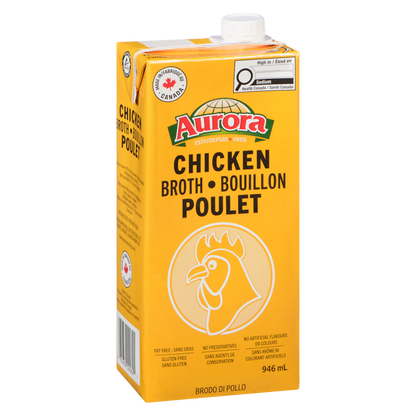 Aurora Chicken Broth, 946 mL