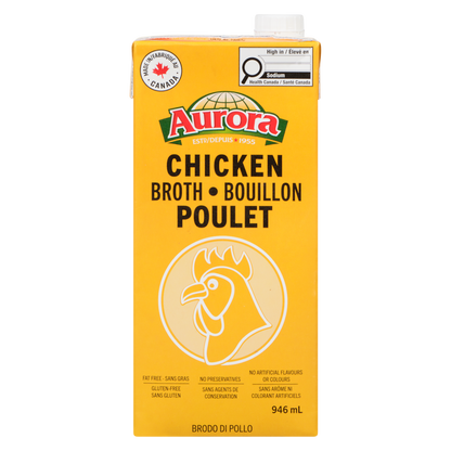 Aurora Chicken Broth, 946 mL
