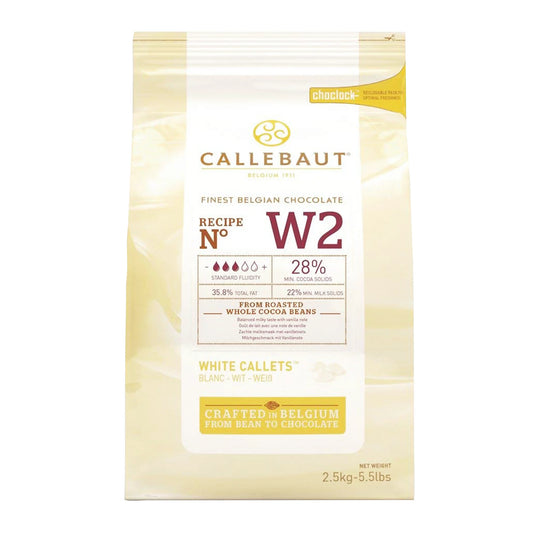 Callebaut White Belgian Chocolate Callets, 2.5 kg