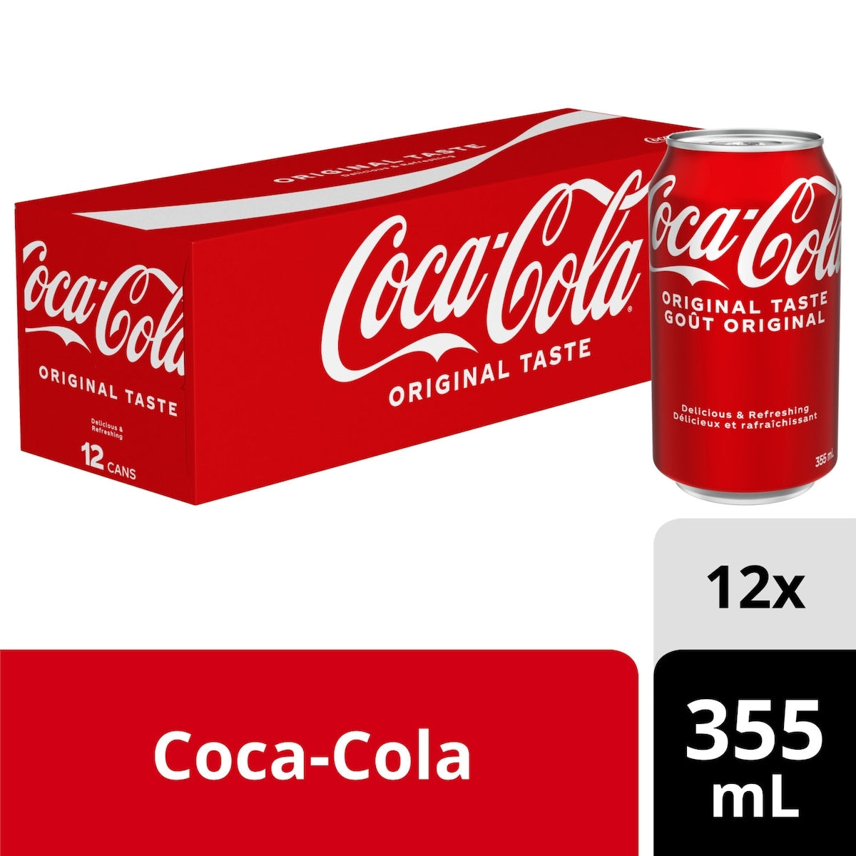 Coca-Cola Cola Fridge Pack Cans, 12 × 355 mL