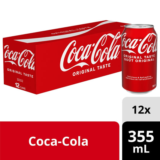 Coca-Cola Cola Fridge Pack Cans, 12 × 355 mL