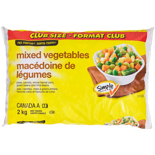 No Name Frozen Mixed Vegetables Club Size, 2 kg