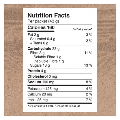 Quaker Maple & Brown Sugar Flavour Instant Oatmeal, 8 Packets, 344 g