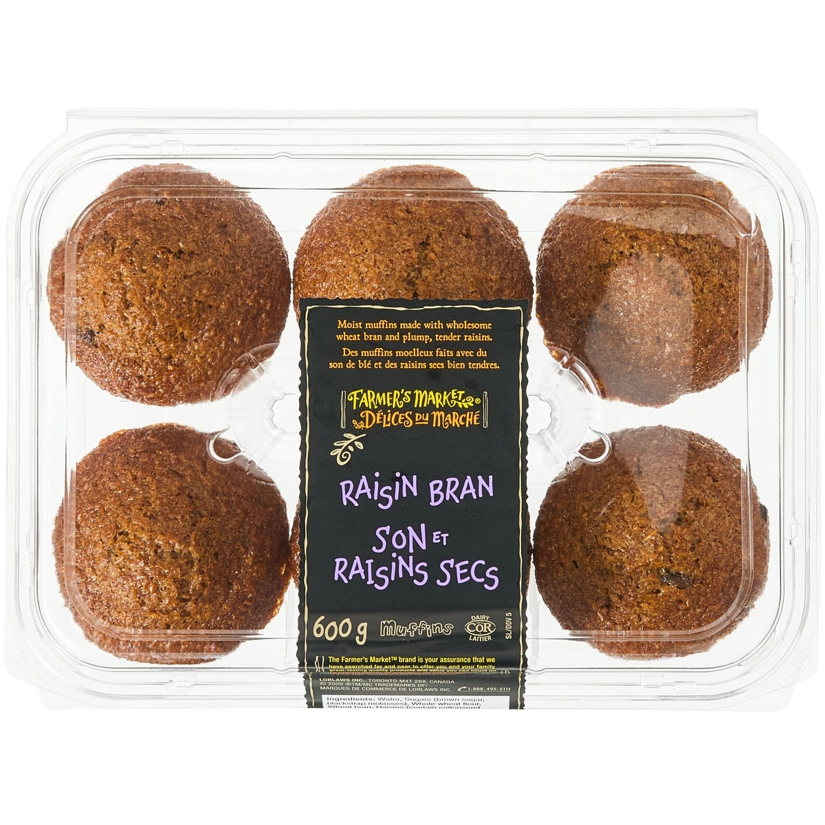 Farmer's Market Raisin Bran Muffins, 600 g