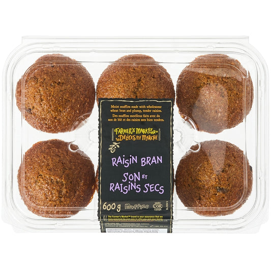Farmer's Market Raisin Bran Muffins, 600 g