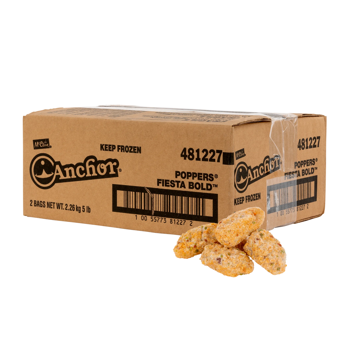McCain Anchor Frozen Fiesta Bold Poppers, 2 × 1.14 kg